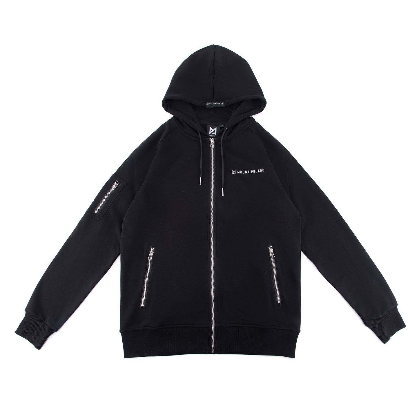 Zip Hoodie Thin - Black